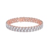 Thumbnail Image 1 of KAY Lab-Grown Diamonds Pear-Shaped Two-Row Tennis Bracelet 20 ct tw 14K Rose Gold 7"