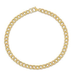 4.5mm Curb Chain Bracelet Hollow 10K Yellow Gold 7.5"