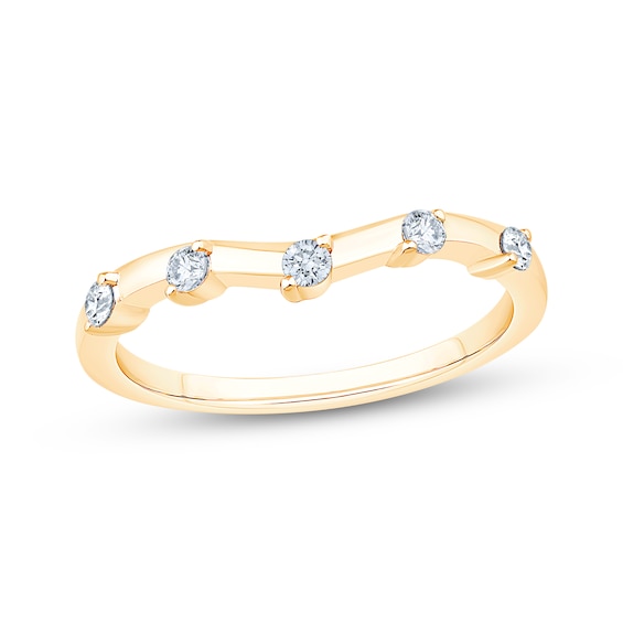 Adore Diamond Contour Band 1/6 ct tw 14K Yellow Gold