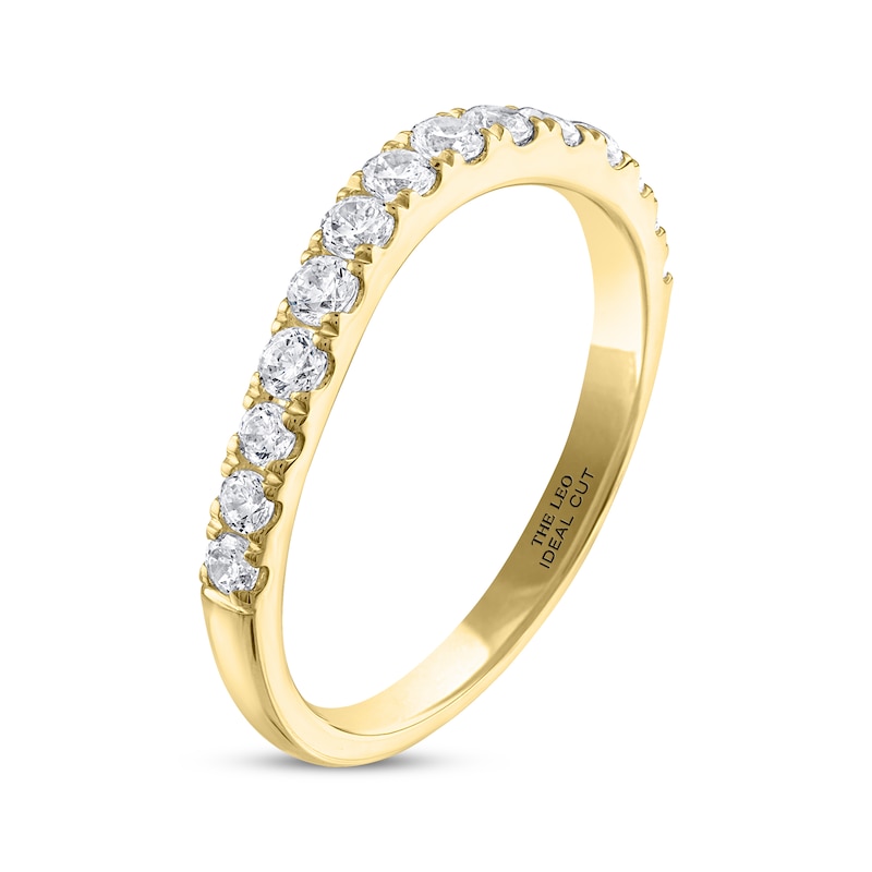 Main Image 2 of THE LEO Ideal Cut Round-Cut Diamond Wedding Band 1/2 ct tw 14K Yellow Gold