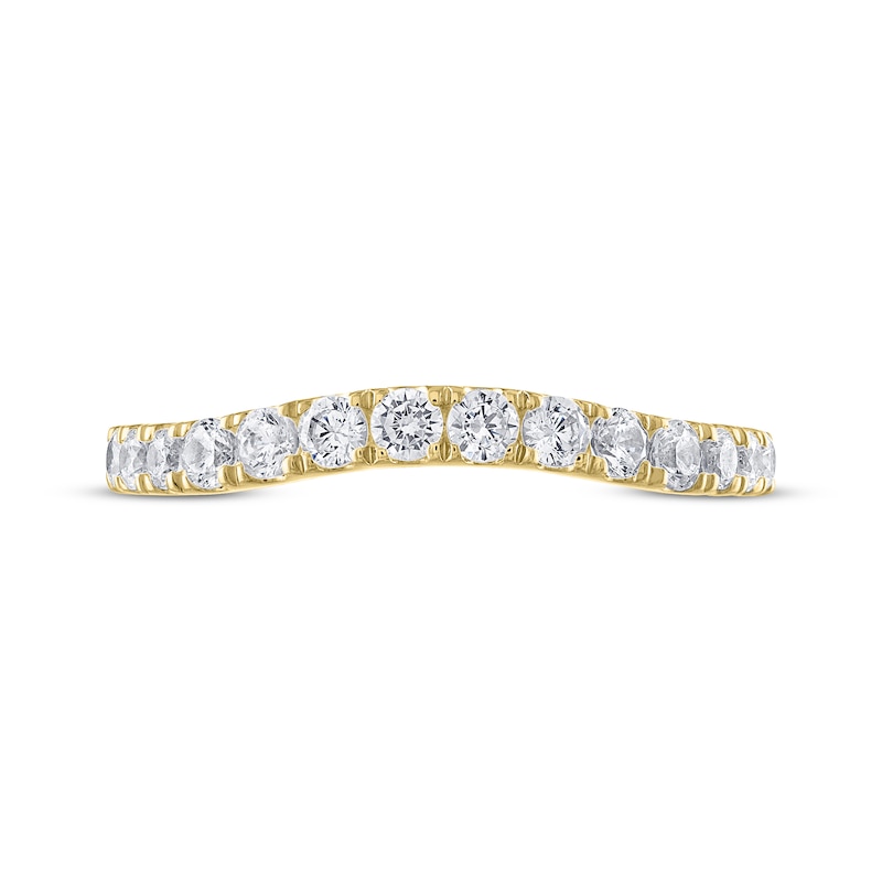 Main Image 3 of THE LEO Ideal Cut Round-Cut Diamond Wedding Band 1/2 ct tw 14K Yellow Gold