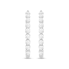 Thumbnail Image 2 of Lab-Grown Diamonds by KAY Oval Hoop Earrings 1 ct tw 14K White Gold