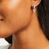 Thumbnail Image 3 of Lab-Grown Diamonds by KAY Oval Hoop Earrings 1 ct tw 14K White Gold