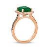 Thumbnail Image 3 of Le Vian Emerald-Cut Emerald Ring 3/8 ct tw Diamonds 14K Strawberry Gold