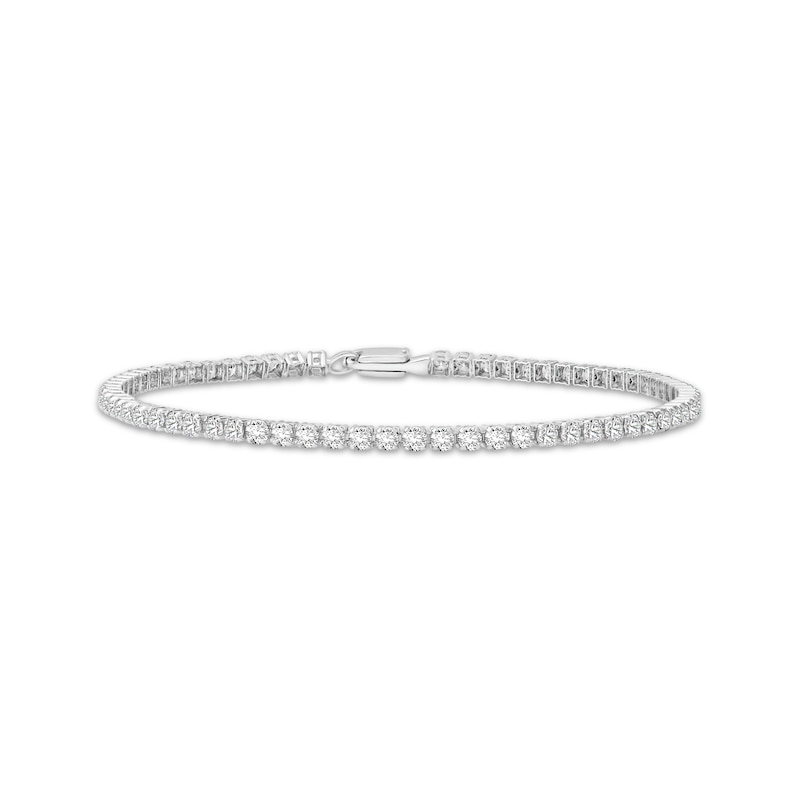 Main Image 1 of KAY Lab-Grown Diamonds Tennis Bracelet 3-1/3 ct tw 14K White Gold 7.25"