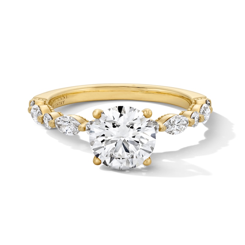 Main Image 3 of Neil Lane Artistry Round-Cut Lab-Grown Diamond Engagement Ring 2 ct tw 14K Yellow Gold