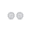 Thumbnail Image 2 of KAY Lab-Grown diamonds Halo Stud Earrings 1/2 ct tw 14K White Gold (F/VS2)