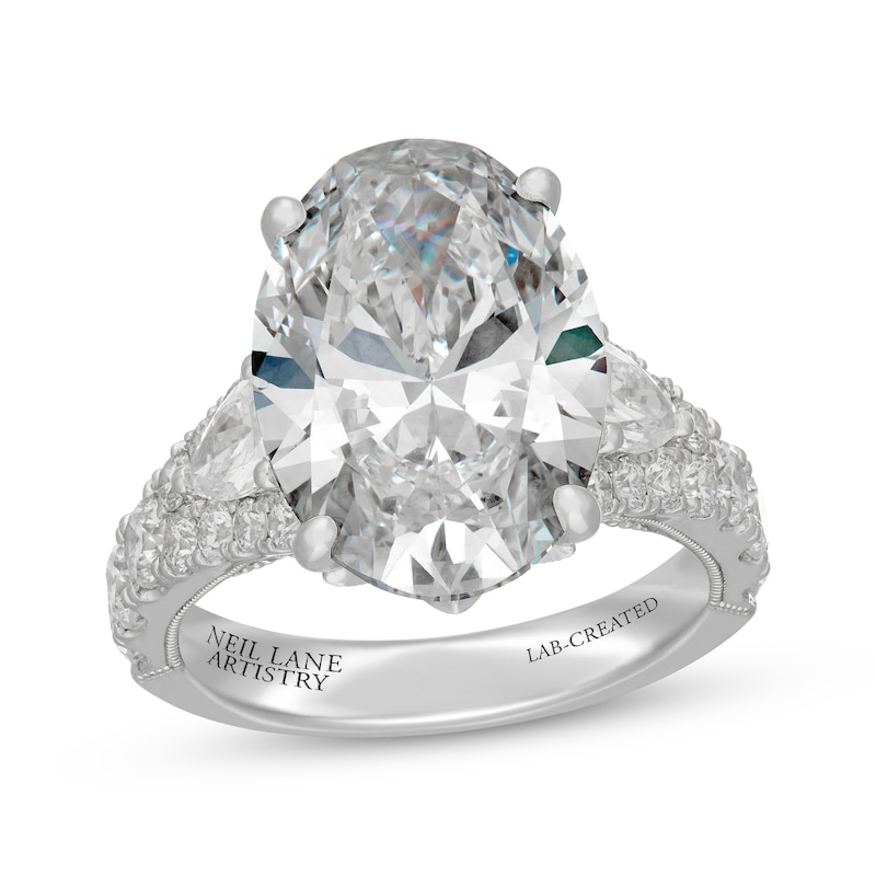 Main Image 1 of Neil Lane Artistry Oval-Cut Lab-Grown Diamond Engagement Ring 10 ct tw 14K White Gold
