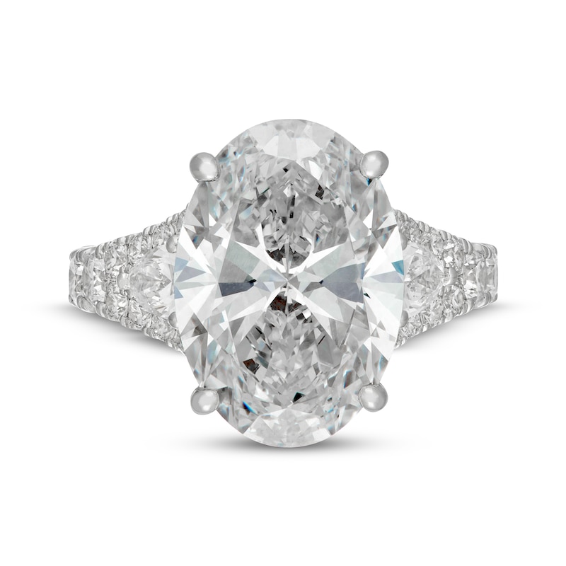 Main Image 3 of Neil Lane Artistry Oval-Cut Lab-Grown Diamond Engagement Ring 10 ct tw 14K White Gold