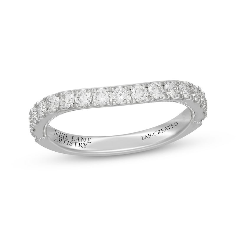 Main Image 7 of Neil Lane Artistry Lab-Grown Diamond Contour Wedding Band 5/8 ct tw 14K White Gold