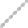 Thumbnail Image 2 of Love Ignited Diamond Flame Link Bracelet 1/2 ct tw Sterling Silver 7"
