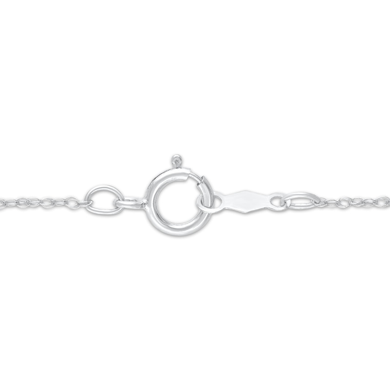 Main Image 3 of Diamond Tilted Heart Necklace 1/8 ct tw Sterling Silver 18"