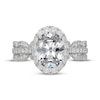 Thumbnail Image 3 of Neil Lane Artistry Heritage Oval-Cut Lab-Grown Diamond Halo Engagement Ring 3 ct tw 14K White Gold