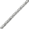 Thumbnail Image 1 of 7mm Diamond-Cut Curb Chain Bracelet Solid Sterling Silver 8.5"