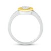 Thumbnail Image 3 of Diamond Heart Promise Ring 1/10 ct tw Sterling Silver & 10K Yellow Gold