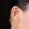 Thumbnail Image 3 of Diamond Inside-Out Oval Hoop Earrings 7 ct tw 14K White Gold 68mm