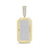 Thumbnail Image 1 of Men's Multi-Diamond Dog Tag Charm 3/4 ct tw 10K Yellow Gold