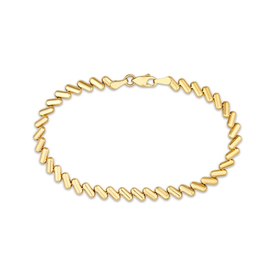 San Marco Chain Bracelet Solid 10K Yellow Gold 7.5"