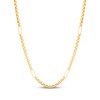 Thumbnail Image 1 of Paperclip Station Box Chain Necklace 2.45mm Hollow 10K Yellow Gold 18"