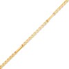 Thumbnail Image 2 of Paperclip Station Box Chain Necklace 2.45mm Hollow 10K Yellow Gold 18"