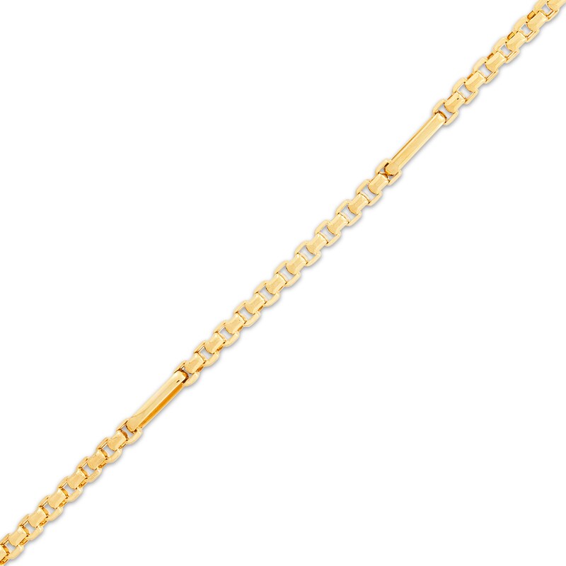 Main Image 2 of Paperclip Station Box Chain Necklace 2.45mm Hollow 10K Yellow Gold 18"