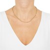 Thumbnail Image 5 of Paperclip Station Box Chain Necklace 2.45mm Hollow 10K Yellow Gold 18"