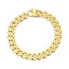 Thumbnail Image 1 of 10mm Hexagon Curb Chain Bracelet Semi-Solid 10K Yellow Gold 8.5"