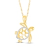 Thumbnail Image 2 of Diamond Turtle Necklace 1/10 ct tw 10K Yellow Gold 18"