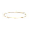 Thumbnail Image 1 of Bead Trio & Bar Station Anklet 10K Yellow Gold 10"