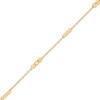 Thumbnail Image 2 of Bead Trio & Bar Station Anklet 10K Yellow Gold 10"
