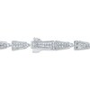 Thumbnail Image 2 of Men's Diamond Triangle Link Bracelet 2 ct tw Sterling Silver 8.5"