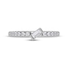 Thumbnail Image 3 of Adore Tilted Baguette & Round-Cut Diamond Anniversary Ring 1/4 ct tw 14K White Gold