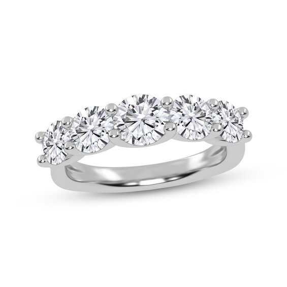 Adore Lab-Grown Diamonds Graduated Five-Stone Anniversary Ring 2 ct tw 14K White Gold