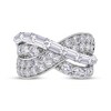 Thumbnail Image 3 of KAY Lab-Grown Diamonds Baguette & Round-Cut Crossover Ring 2 ct tw 14K White Gold