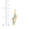 Thumbnail Image 4 of Men's Diamond Sneaker Necklace Charm 1/6 ct tw 10K Yellow Gold