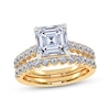 Thumbnail Image 1 of Adore Square Emerald-Cut Lab-Grown Diamond Bridal Set 3 ct tw 14K Yellow Gold