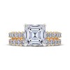 Thumbnail Image 3 of Adore Square Emerald-Cut Lab-Grown Diamond Bridal Set 3 ct tw 14K Yellow Gold