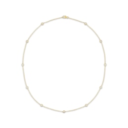 KAY Lab-Grown Diamonds Bezel-Set Station Necklace 1 ct tw 10K Yellow Gold 18"