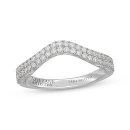 Neil Lane Artistry Heritage Lab-Grown Diamond Two-Row Contour Anniversary Ring 3/8 ct tw Platinum