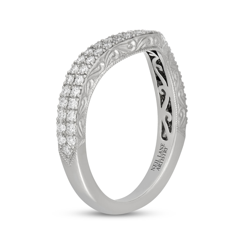 Main Image 2 of Neil Lane Artistry Heritage Lab-Grown Diamond Two-Row Contour Anniversary Ring 3/8 ct tw Platinum