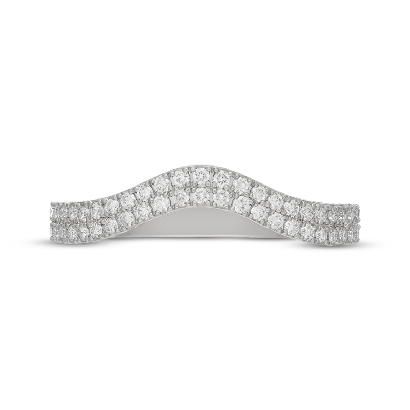 Main Image 3 of Neil Lane Artistry Heritage Lab-Grown Diamond Two-Row Contour Anniversary Ring 3/8 ct tw Platinum