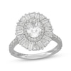 Thumbnail Image 1 of Neil Lane Artistry Oval-Cut Lab-Grown Diamond Double Halo Engagement Ring 2-1/2 ct tw 14K White Gold