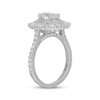 Thumbnail Image 2 of Neil Lane Artistry Oval-Cut Lab-Grown Diamond Double Halo Engagement Ring 2-1/2 ct tw 14K White Gold