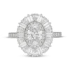 Thumbnail Image 3 of Neil Lane Artistry Oval-Cut Lab-Grown Diamond Double Halo Engagement Ring 2-1/2 ct tw 14K White Gold