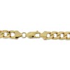 Thumbnail Image 3 of 7mm Curb Chain Bracelet Hollow 10K Yellow Gold 8.5"