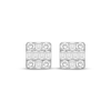 Thumbnail Image 2 of KAY Lab-Grown Diamonds Men's Multi-Stone Square Stud Earrings 2 ct tw Sterling Silver