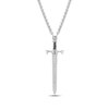 Thumbnail Image 1 of House of the Dragon Men's Diamond Sword Necklace Sterling Silver 20"