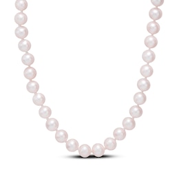 6-7mm Cultured Pearl Strand Necklace 14K Yellow Gold 18"