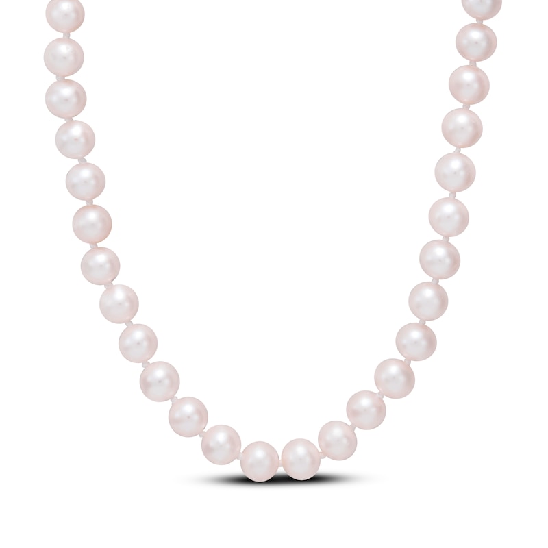 Main Image 1 of 6-7mm Cultured Pearl Strand Necklace 14K Yellow Gold 18"