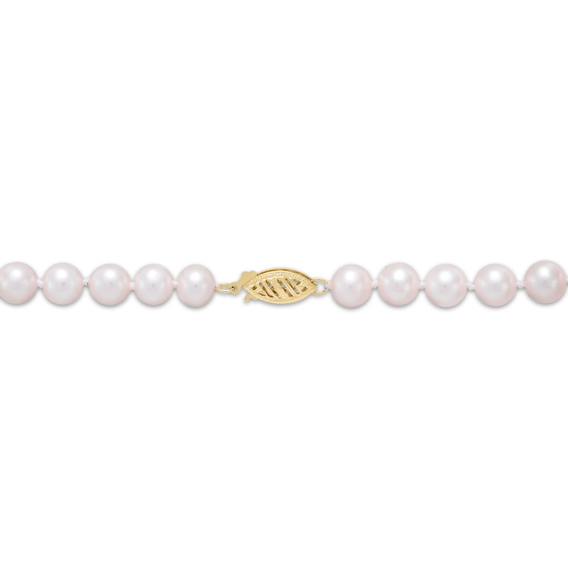 Main Image 3 of 6-7mm Cultured Pearl Strand Necklace 14K Yellow Gold 18"